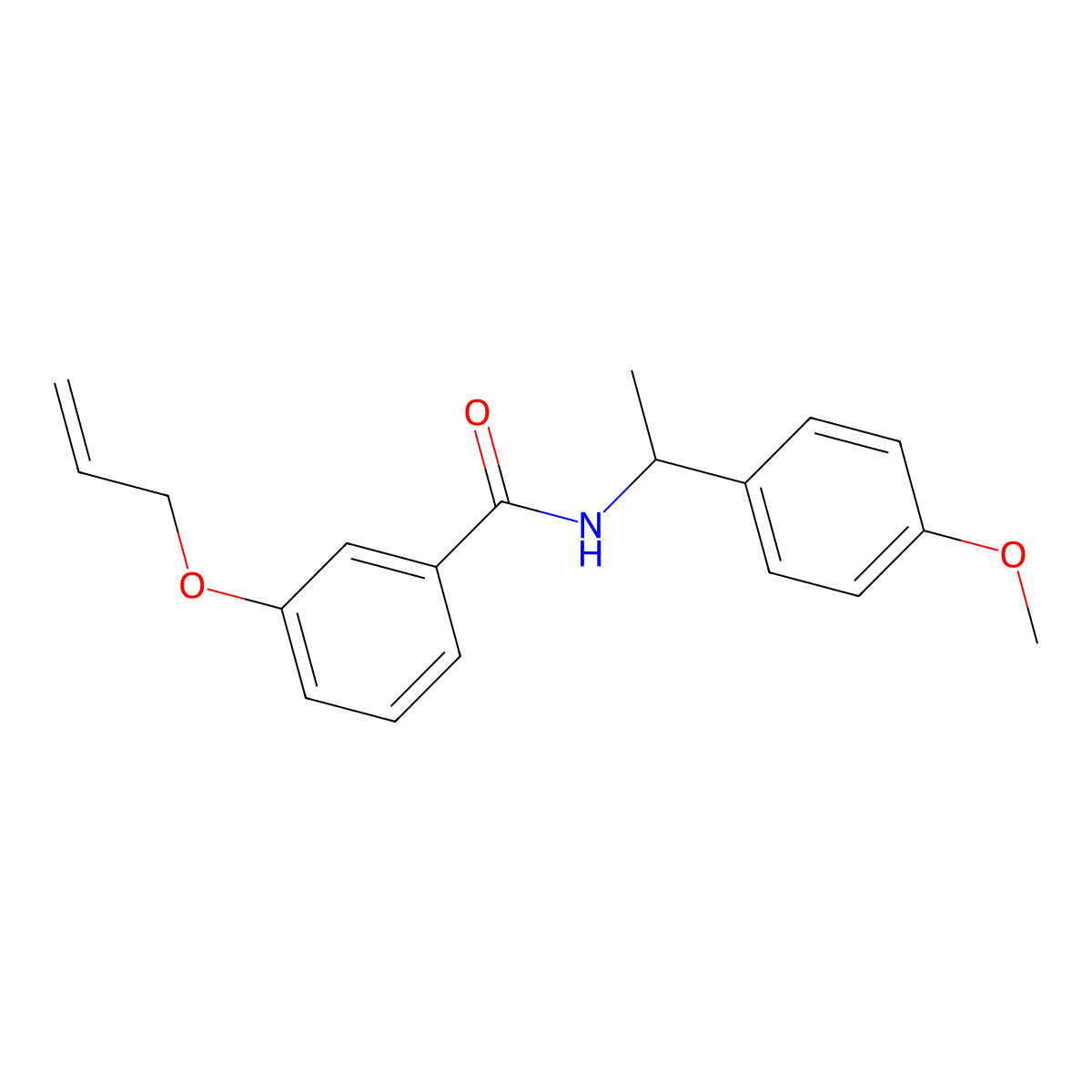 3-(allyloxy)-N-[1-(4-methoxyphenyl)ethyl]benzamide molecular structure, CAS 831230-46-7