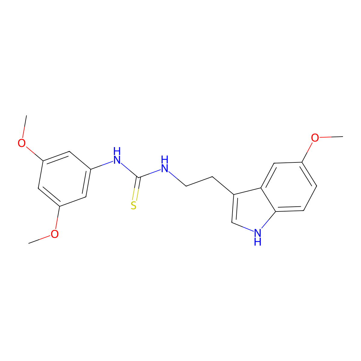 1-(3,5-dimethoxyphenyl)-3-[2-(5-methoxy-1H-indol-3-yl)ethyl]thiourea molecular structure, CAS 831230-98-9