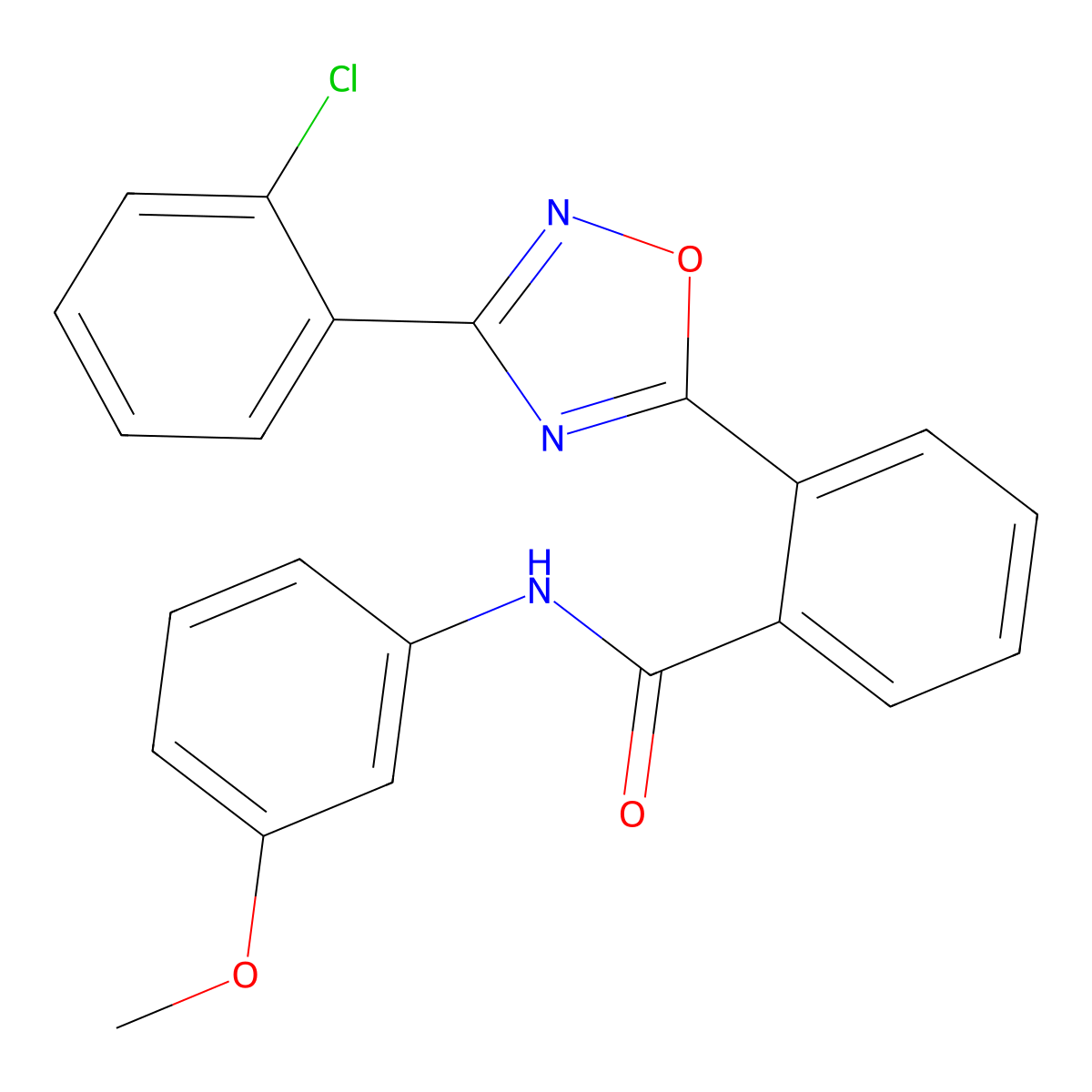2-[3-(2-chlorophenyl)-1,2,4-oxadiazol-5-yl]-N-(3-methoxyphenyl)benzamide molecular structure, CAS 831231-09-5