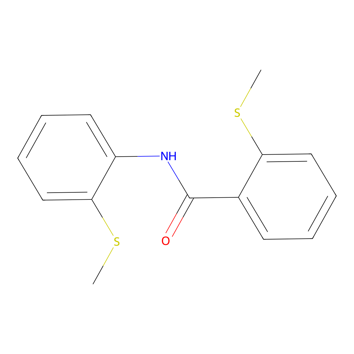 2-methylsulfanyl-N-(2-methylsulfanylphenyl)benzamide molecular structure, CAS 831233-15-9