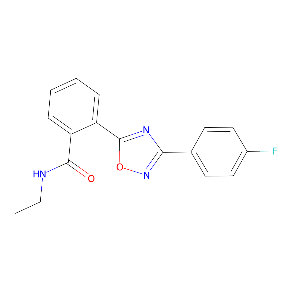 N-ethyl-2-[3-(4-fluorophenyl)-1,2,4-oxadiazol-5-yl]benzamide molecular structure, CAS 831233-30-8