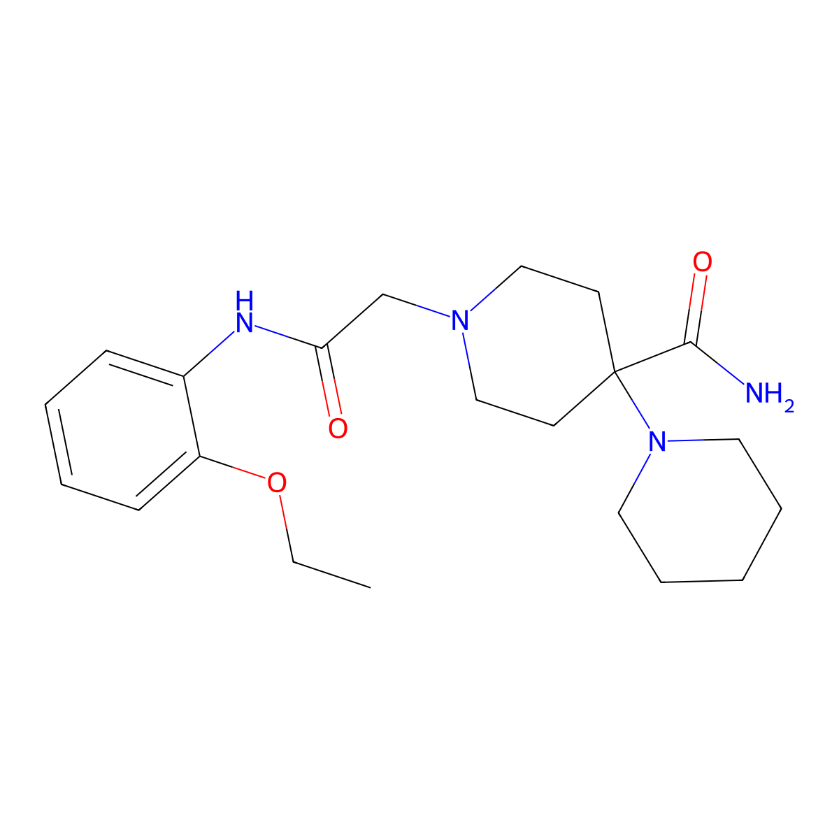 1-{[N-(2-ethoxyphenyl)carbamoyl]methyl}-4-piperidylpiperidine-4-carboxamide molecular structure, CAS 831234-11-8