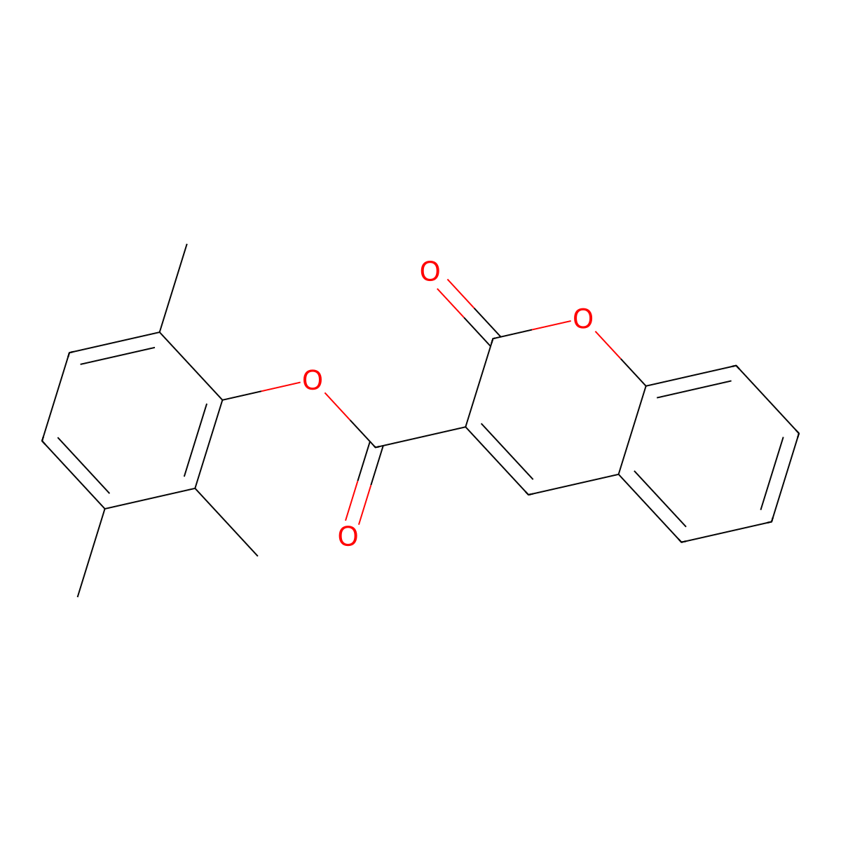2,3,6-trimethylphenyl 2-oxo-2H-chromene-3-carboxylate molecular structure, CAS 831235-82-6