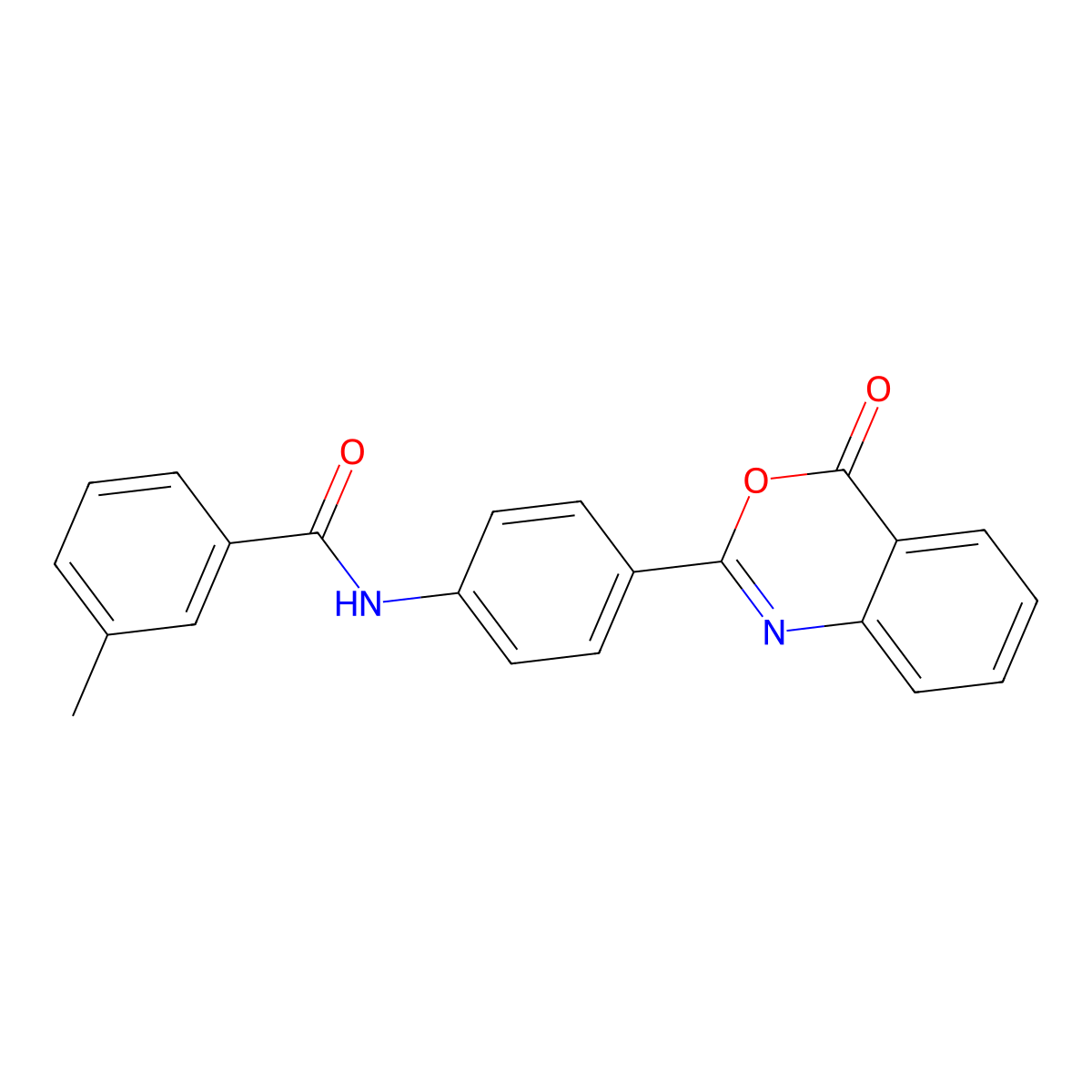 3-methyl-N-[4-(4-oxo-3,1-benzoxazin-2-yl)phenyl]benzamide molecular structure, CAS 831236-24-9