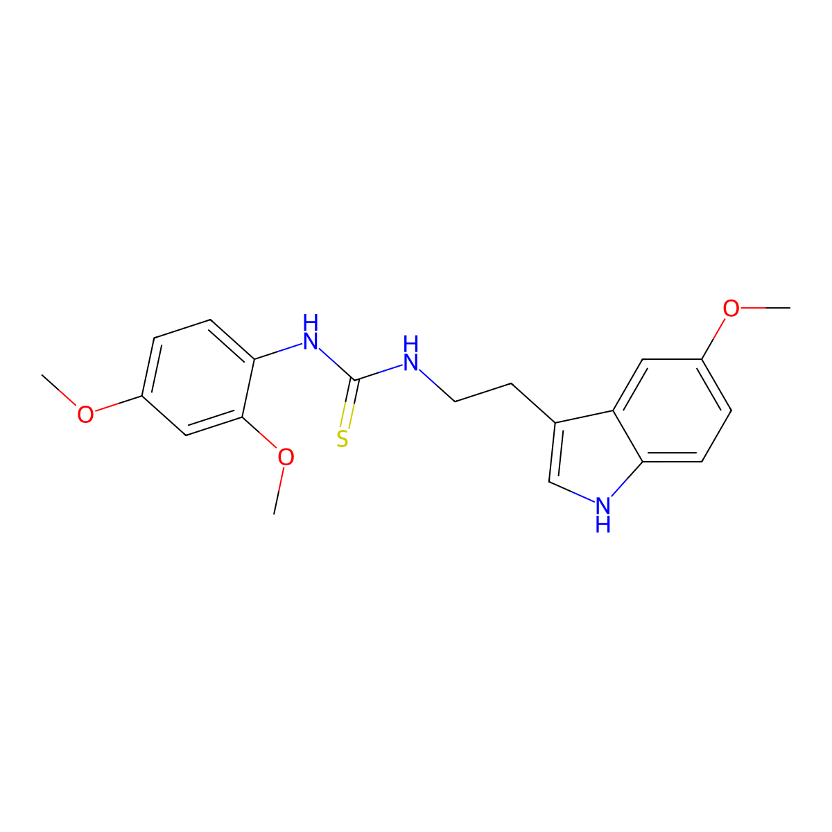 1-(2,4-dimethoxyphenyl)-3-[2-(5-methoxy-1H-indol-3-yl)ethyl]thiourea molecular structure, CAS 831236-47-6