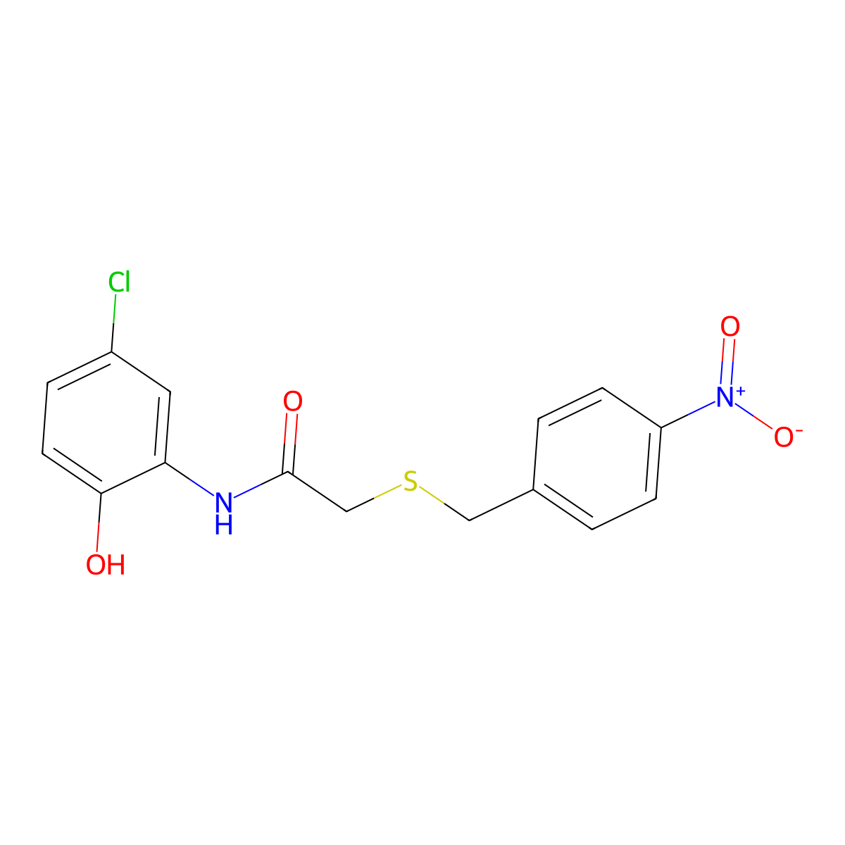 N-(5-chloro-2-hydroxyphenyl)-2-[(4-nitrophenyl)methylsulfanyl]acetamide molecular structure, CAS 831236-62-5