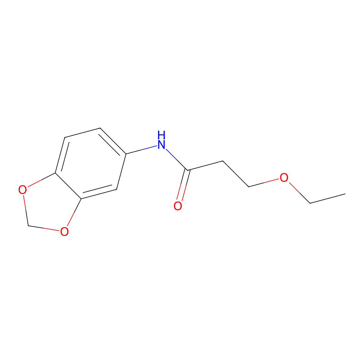 N-(1,3-benzodioxol-5-yl)-3-ethoxypropanamide molecular structure, CAS 831236-86-3