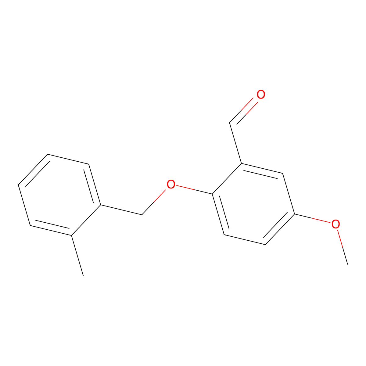 5-Methoxy-2-[(2-methylphenyl)methoxy]benzaldehyde molecular structure, CAS 831237-04-8