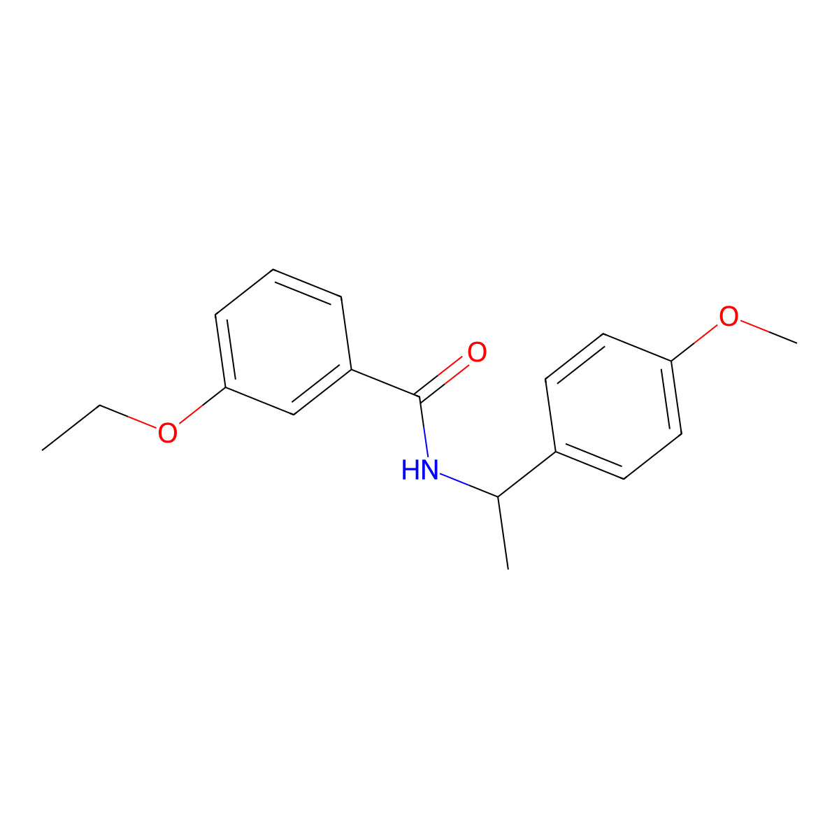 3-ethoxy-N-[1-(4-methoxyphenyl)ethyl]benzamide molecular structure, CAS 831237-35-5