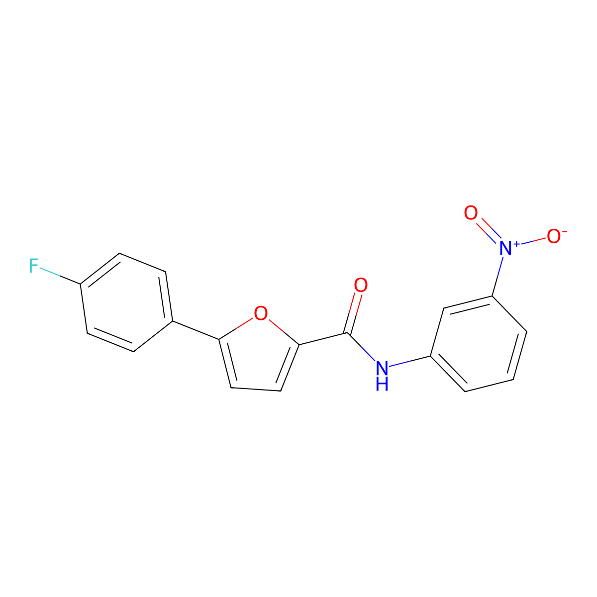 5-(4-fluorophenyl)-N-(3-nitrophenyl)furan-2-carboxamide molecular structure, CAS 831238-28-9