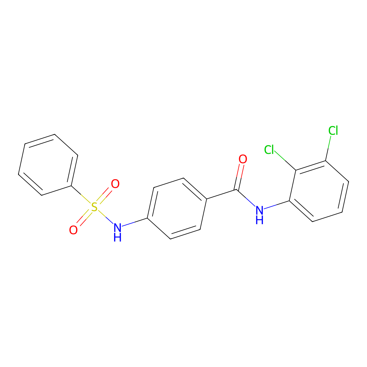 4-(benzenesulfonamido)-N-(2,3-dichlorophenyl)benzamide molecular structure, CAS 831238-49-4