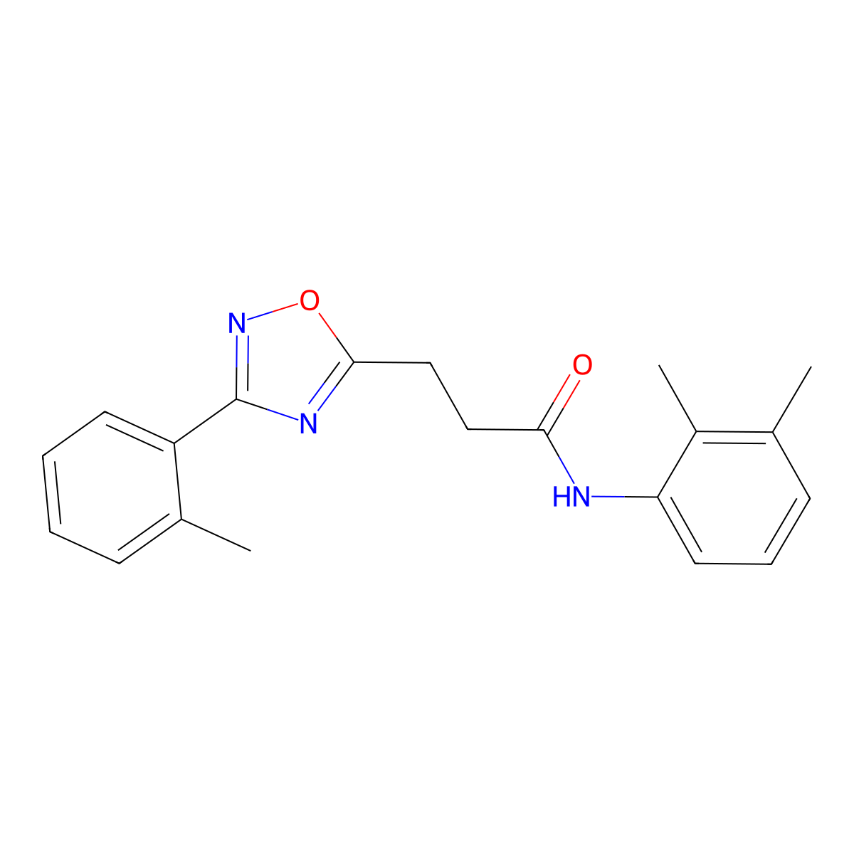 N-(2,3-dimethylphenyl)-3-[3-(2-methylphenyl)-1,2,4-oxadiazol-5-yl]propanamide molecular structure, CAS 831239-46-4