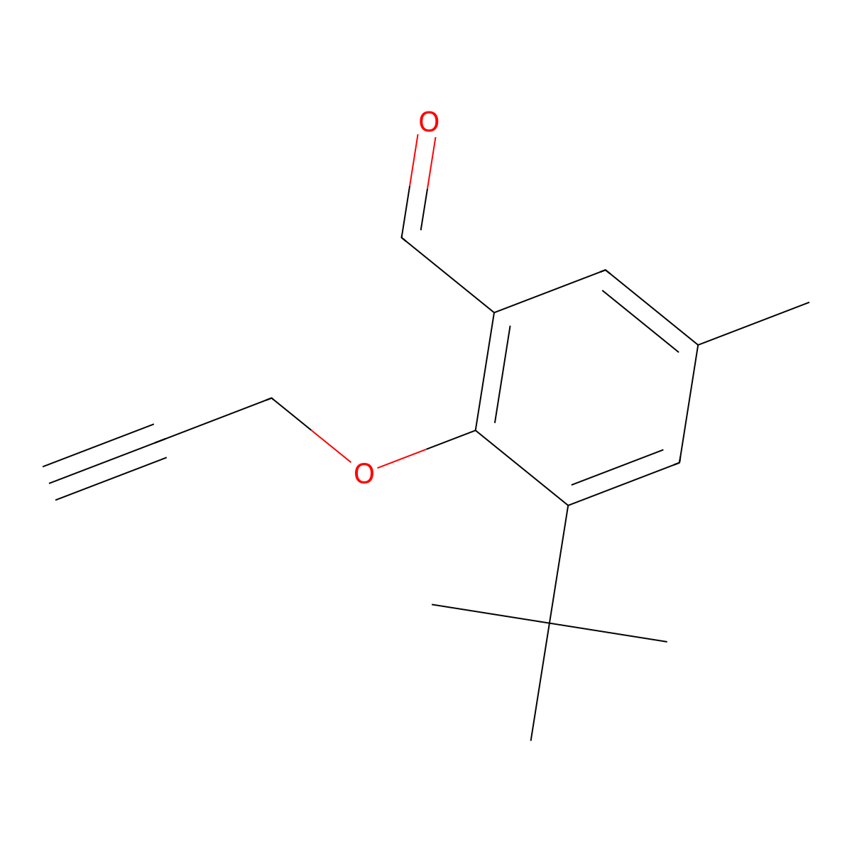 3-Tert-butyl-5-methyl-2-prop-2-ynoxybenzaldehyde molecular structure, CAS 831239-77-1