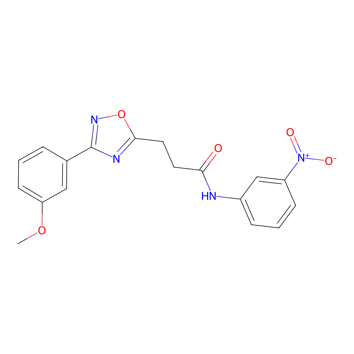 3-[3-(3-methoxyphenyl)-1,2,4-oxadiazol-5-yl]-N-(3-nitrophenyl)propanamide molecular structure, CAS 831239-93-1