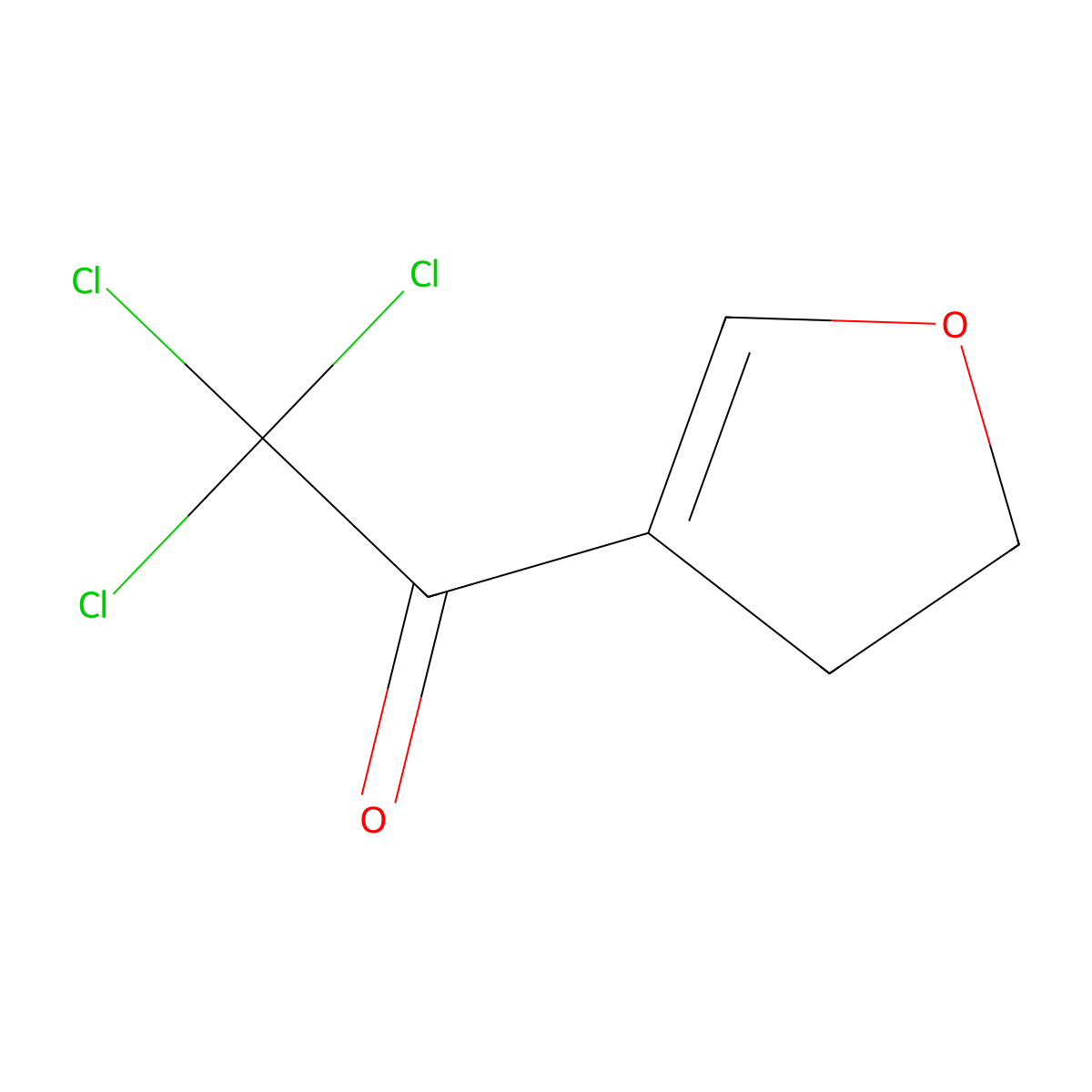 2,2,2-Trichloro-1-(4,5-dihydrofuran-3-yl)ethanone molecular structure, CAS 83124-80-5