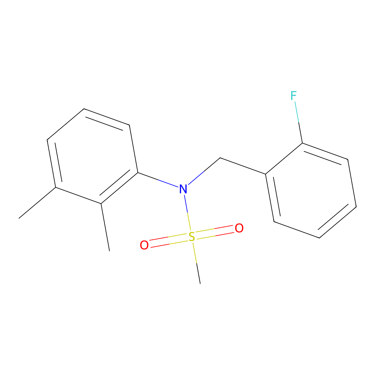 N-(2,3-dimethylphenyl)-N-(2-fluorobenzyl)methanesulfonamide molecular structure, CAS 831240-23-4