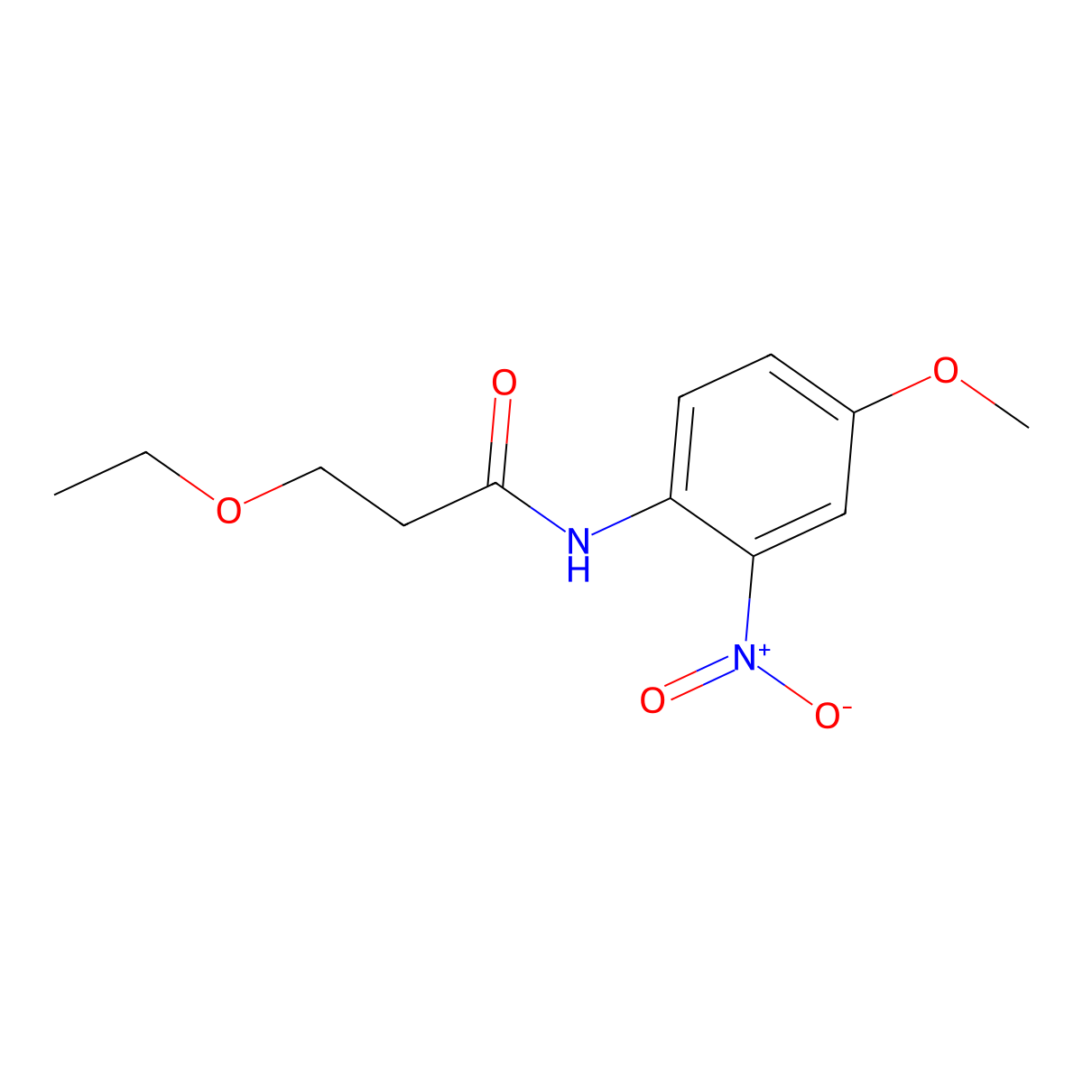 3-ethoxy-N-(4-methoxy-2-nitrophenyl)propanamide molecular structure, CAS 831241-20-4