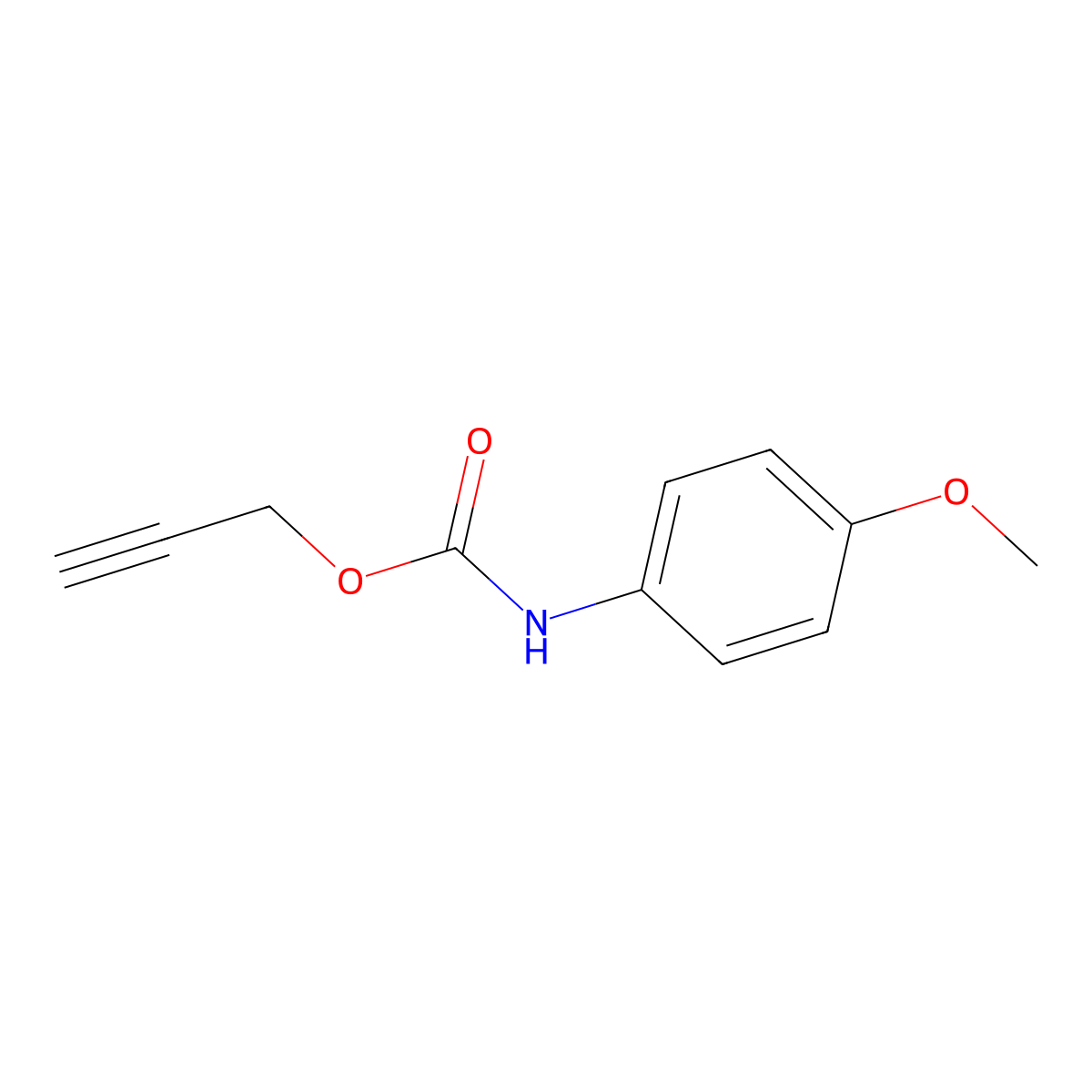 2-Propyn-1-yl N-(4-methoxyphenyl)carbamate molecular structure, CAS 831241-57-7