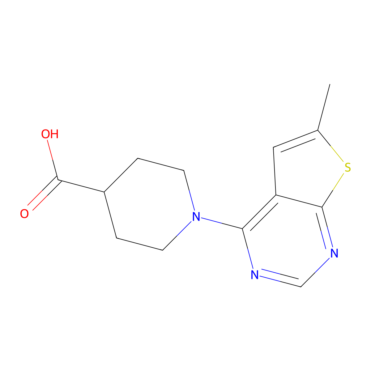 1-(6-Methylthieno[2,3-d]pyrimidin-4-yl)piperidine-4-carboxylic acid molecular structure, CAS 831242-24-1