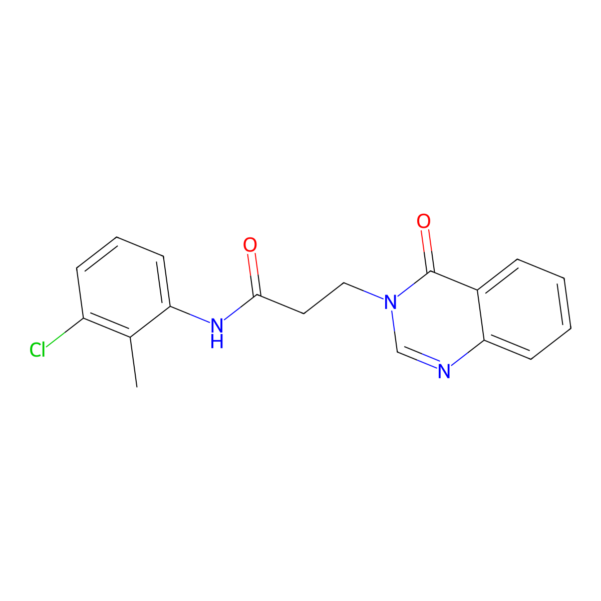 N-(3-chloro-2-methylphenyl)-3-(4-oxoquinazolin-3-yl)propanamide molecular structure, CAS 831242-55-8