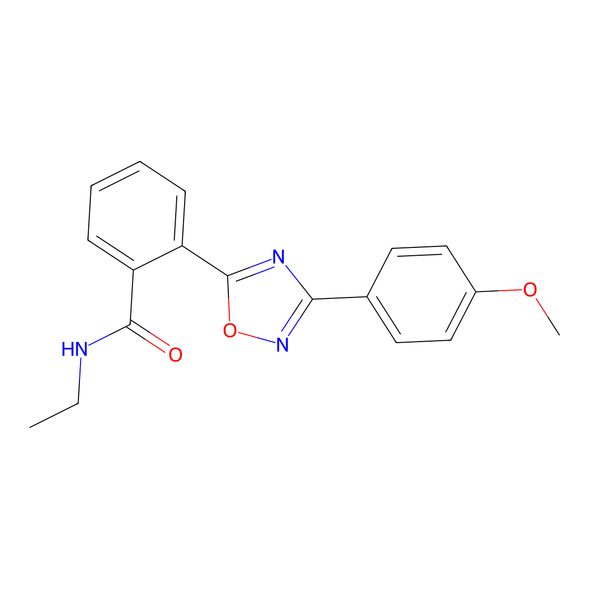 N-ethyl-2-[3-(4-methoxyphenyl)-1,2,4-oxadiazol-5-yl]benzamide molecular structure, CAS 831243-21-1