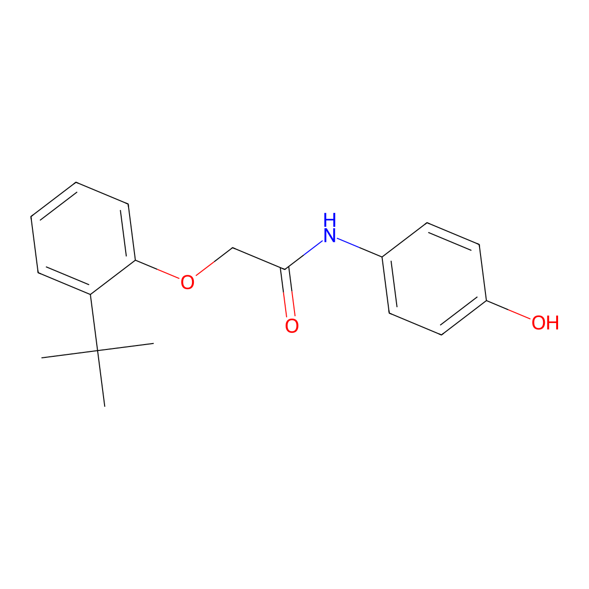 2-(2-(tert-Butyl)phenoxy)-N-(4-hydroxyphenyl)acetamide molecular structure, CAS 831243-31-3