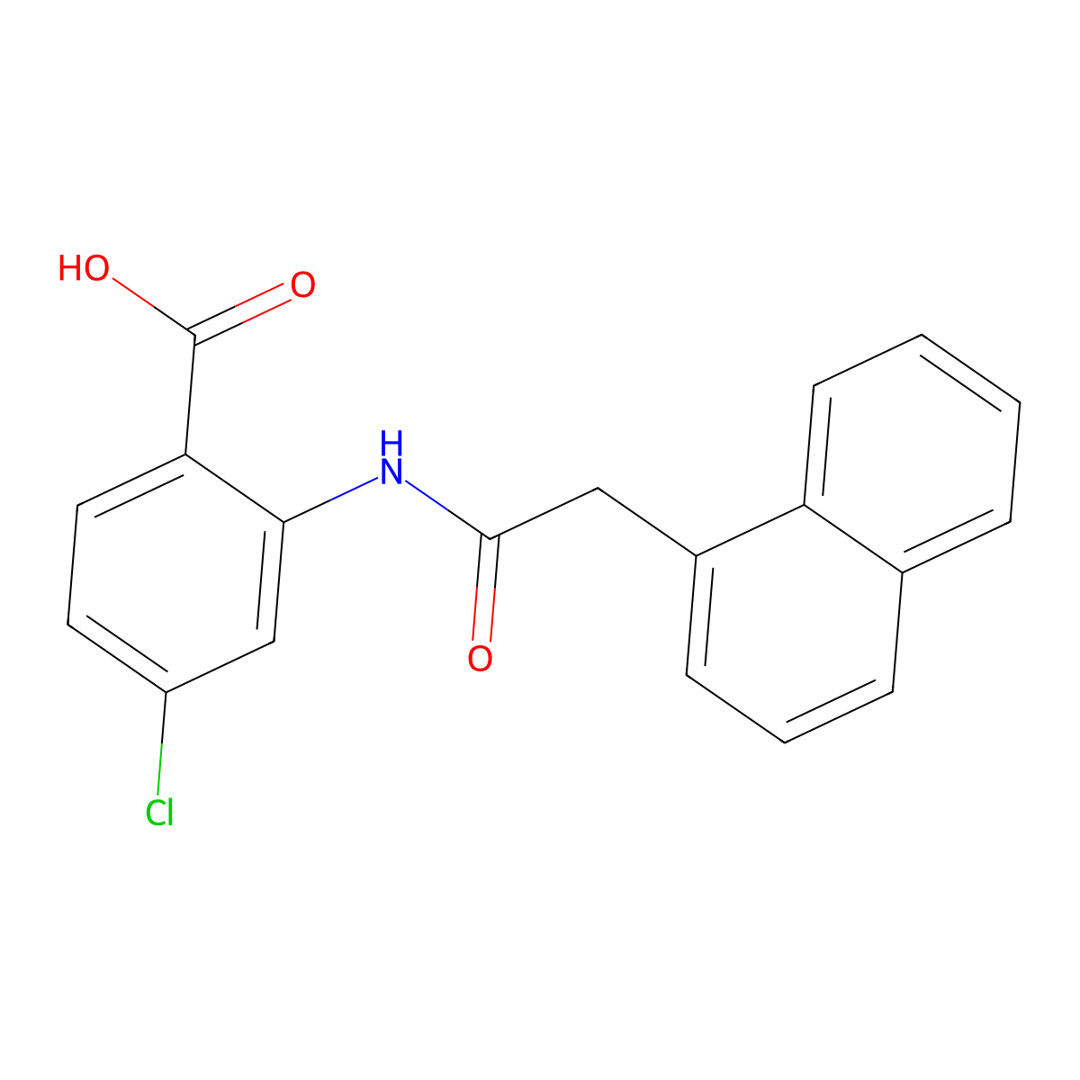 4-Chloro-2-[(naphthalen-1-ylacetyl)amino]benzoic acid molecular structure, CAS 831243-79-9