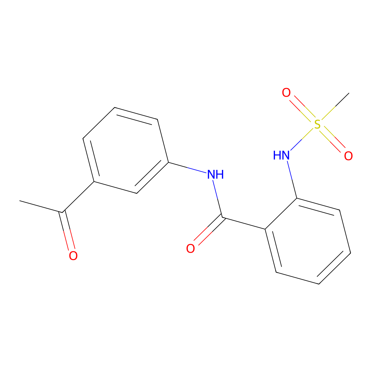 N-(3-acetylphenyl)-2-(methanesulfonamido)benzamide molecular structure, CAS 831243-94-8