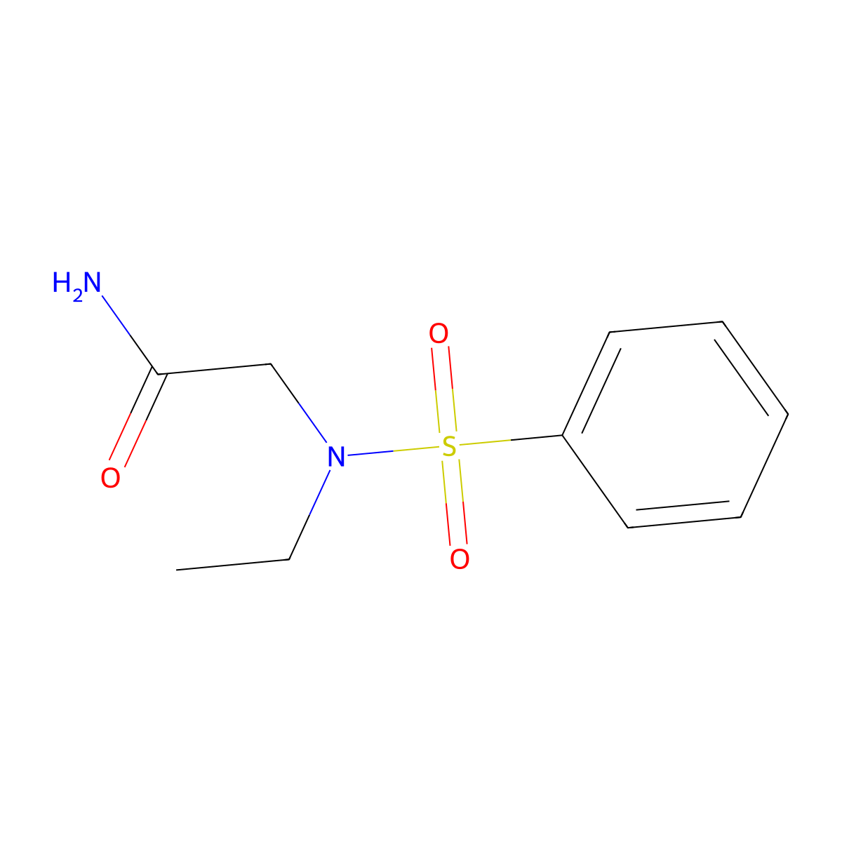 2-[Benzenesulfonyl(ethyl)amino]acetamide molecular structure, CAS 831244-14-5