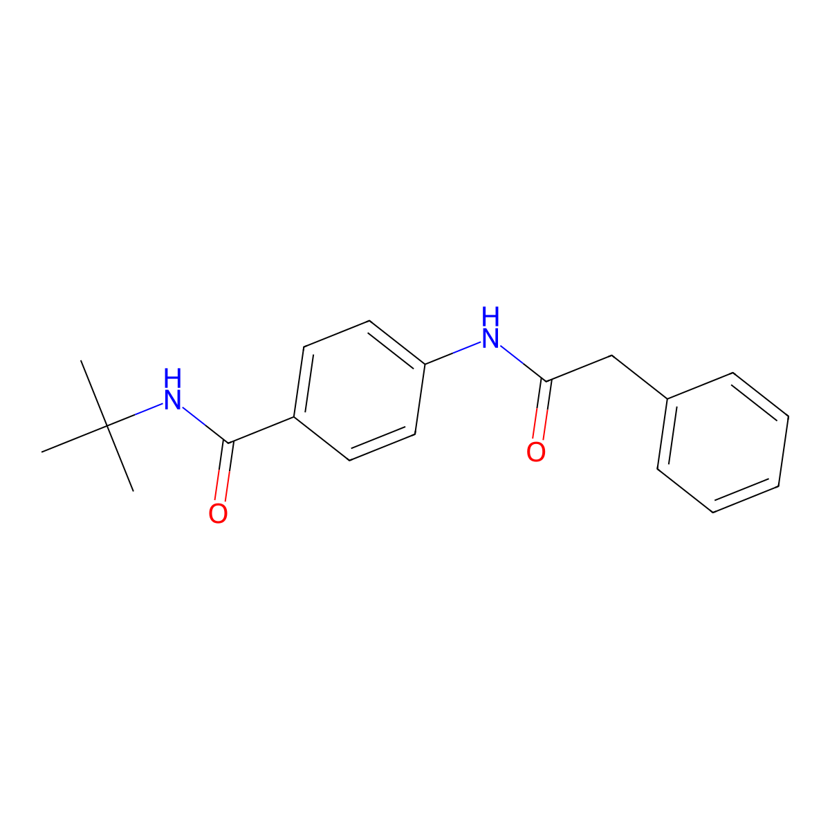N-tert-butyl-4-[(phenylacetyl)amino]benzamide molecular structure, CAS 831244-24-7