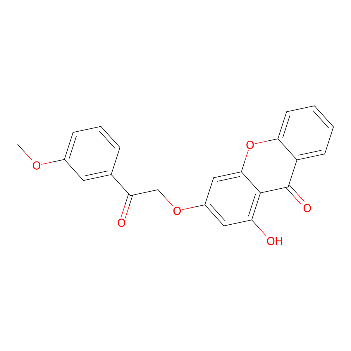1-hydroxy-3-[2-(3-methoxyphenyl)-2-oxoethoxy]-9H-xanthen-9-one molecular structure, CAS 831244-32-7