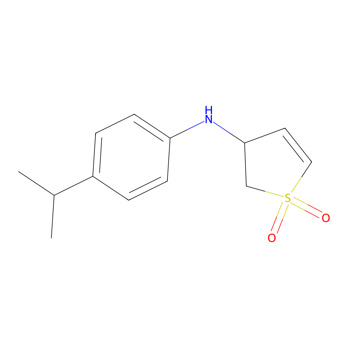 3-((4-Isopropylphenyl)amino)-2,3-dihydrothiophene 1,1-dioxide molecular structure, CAS 831245-55-7