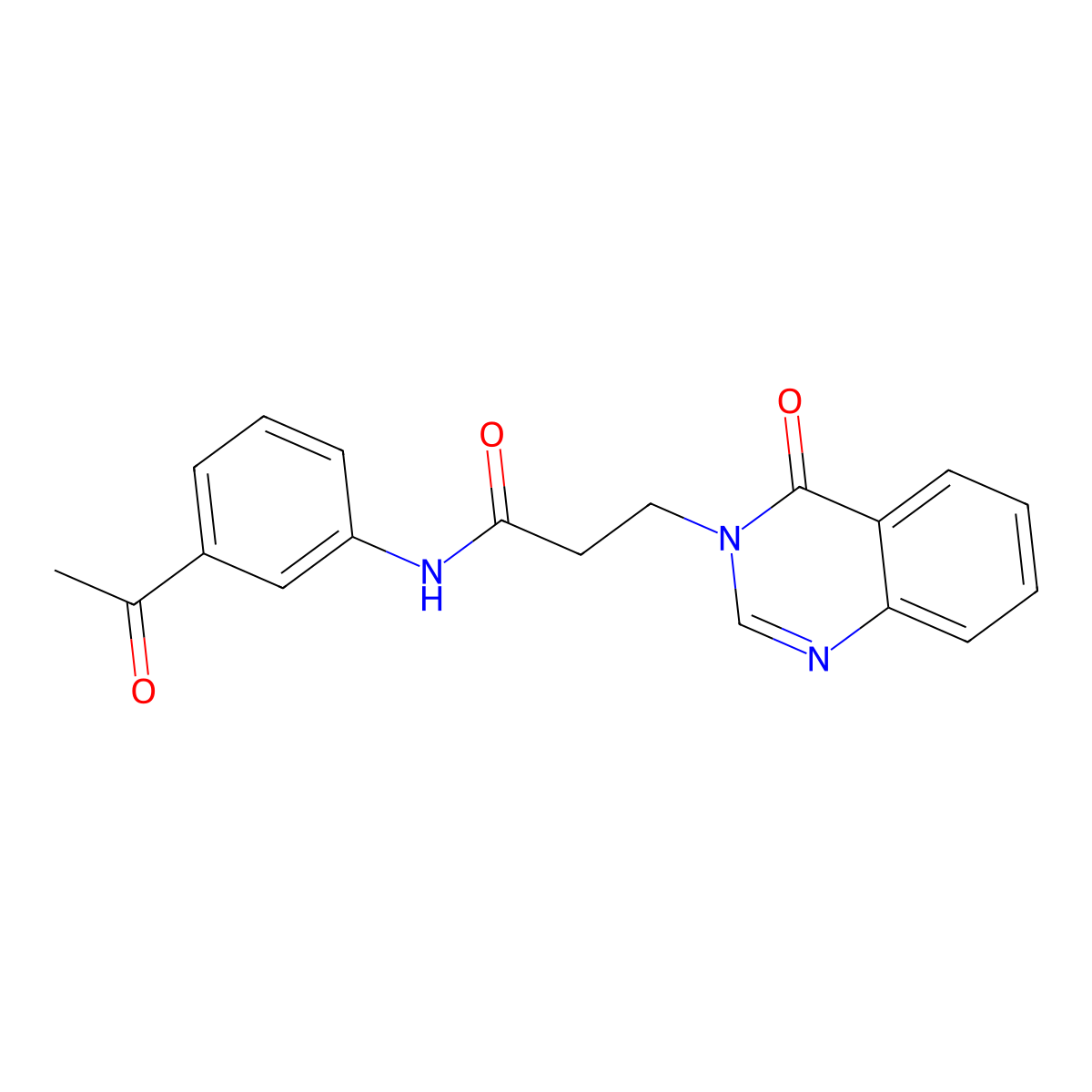 N-(3-acetylphenyl)-3-(4-oxoquinazolin-3(4H)-yl)propanamide molecular structure, CAS 831246-09-4