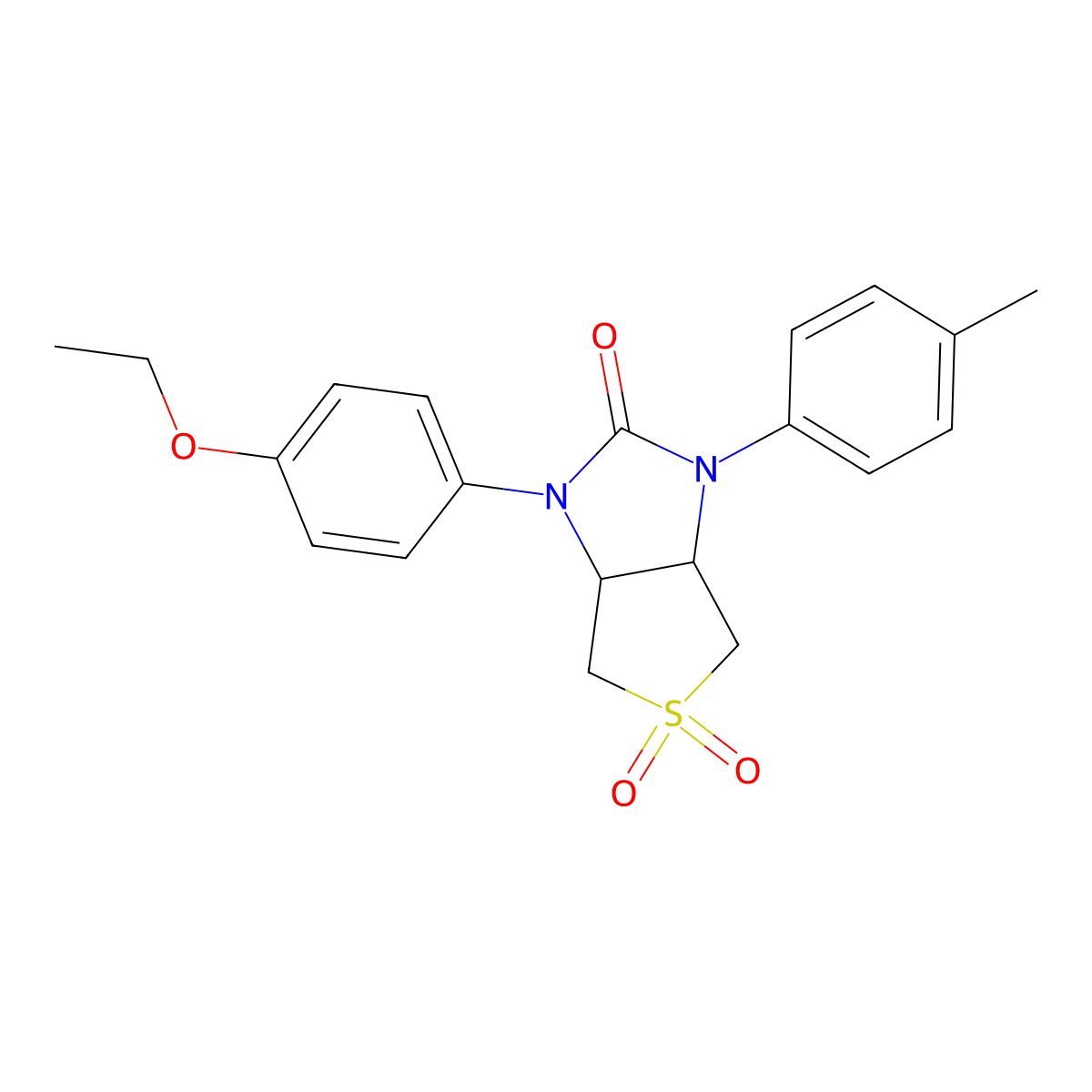 3-(4-Ethoxyphenyl)-1-(4-methylphenyl)-5,5-dioxo-3a,4,6,6a-tetrahydrothieno[3,4-d]imidazol-2-one molecular structure, CAS 831246-35-6