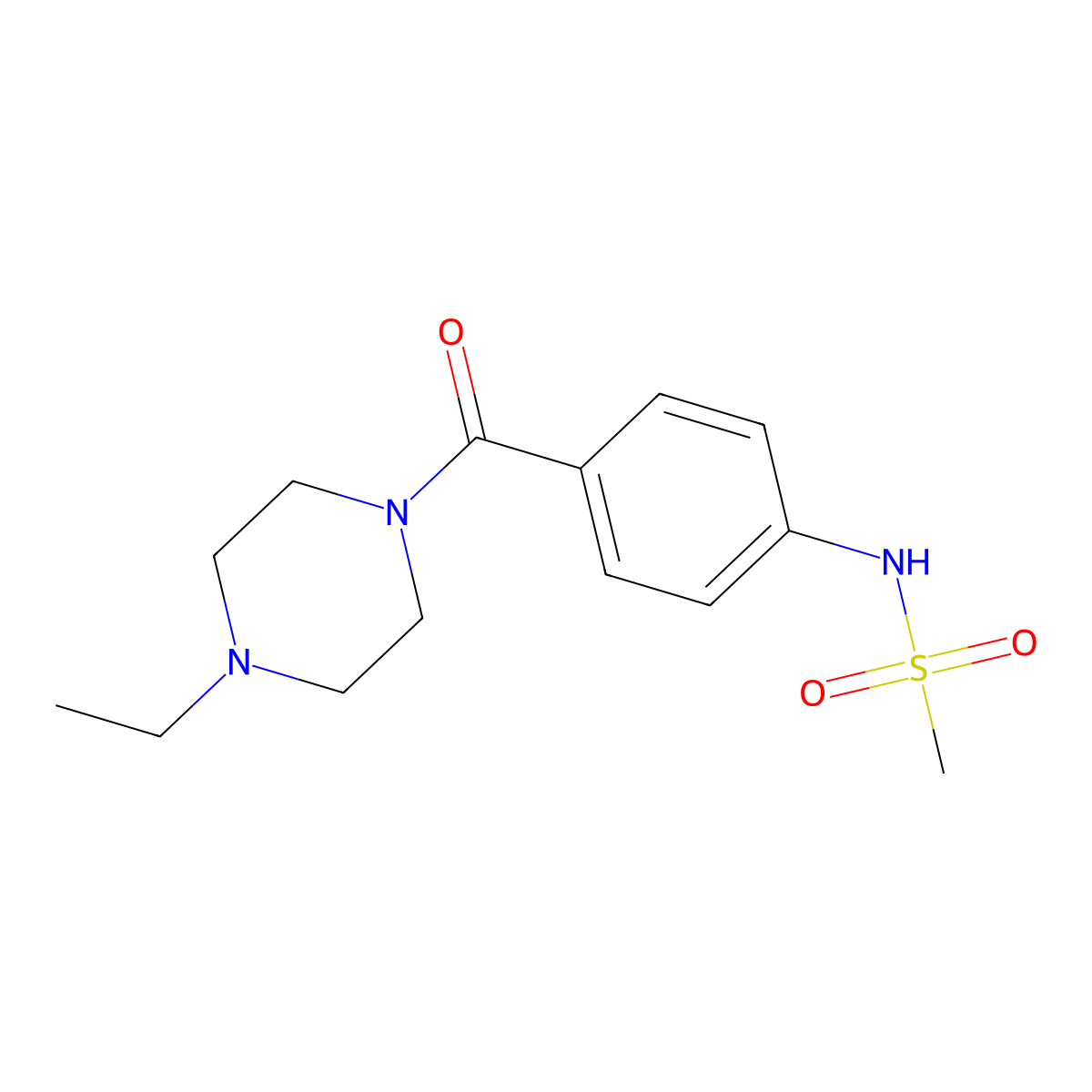 N-[4-(4-ethylpiperazine-1-carbonyl)phenyl]methanesulfonamide molecular structure, CAS 831246-42-5