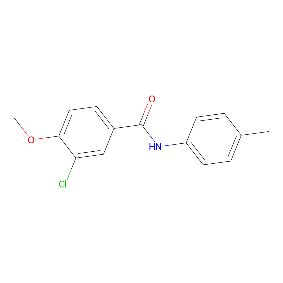 3-Chloro-4-methoxy-N-(4-methylphenyl)benzamide molecular structure, CAS 831246-70-9