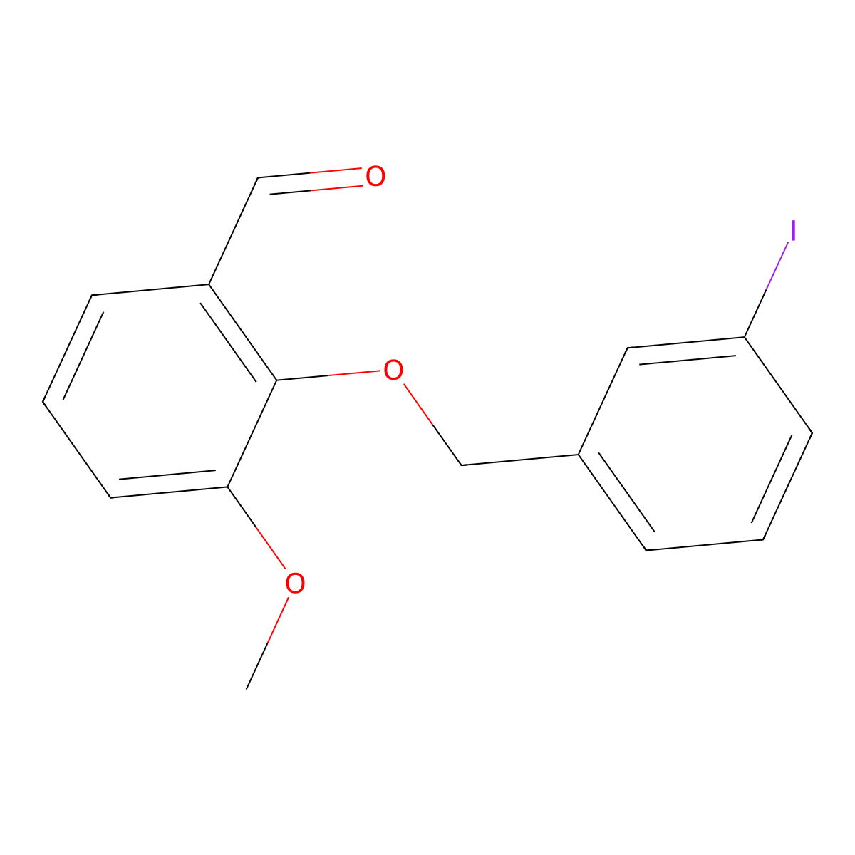 2-[(3-Iodobenzyl)oxy]-3-methoxybenzaldehyde molecular structure, CAS 831248-47-6