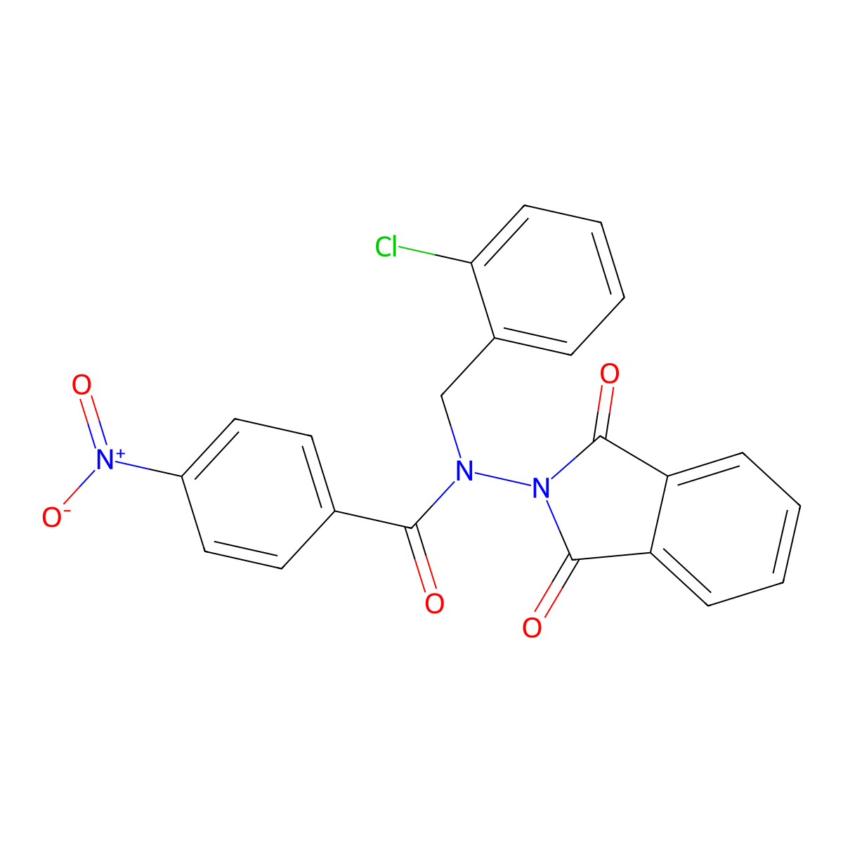 N-[(2-chlorophenyl)methyl]-N-(1,3-dioxoisoindol-2-yl)-4-nitrobenzamide molecular structure, CAS 831249-35-5