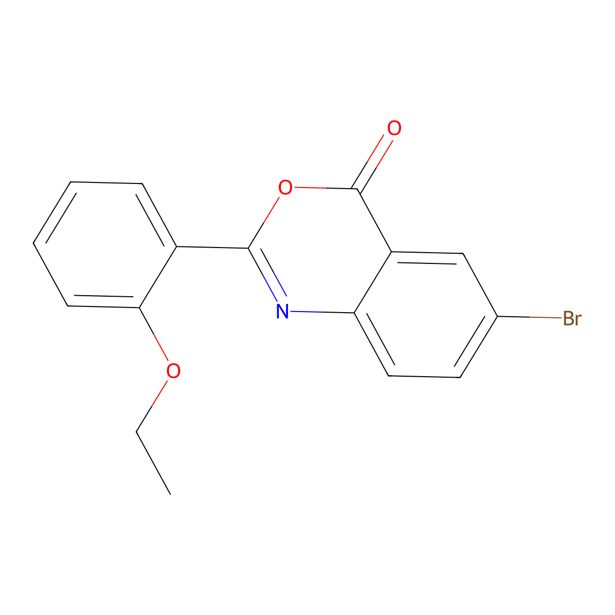 6-bromo-2-(2-ethoxyphenyl)-4H-3,1-benzoxazin-4-one molecular structure, CAS 831250-09-0