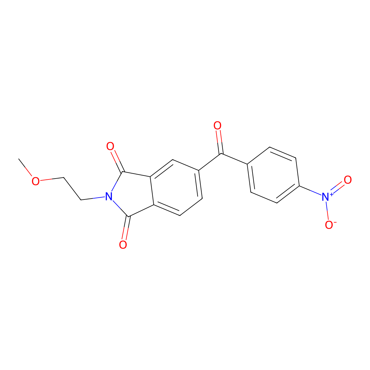 2-(2-Methoxyethyl)-5-(4-nitrobenzoyl)isoindole-1,3-dione molecular structure, CAS 831251-38-8