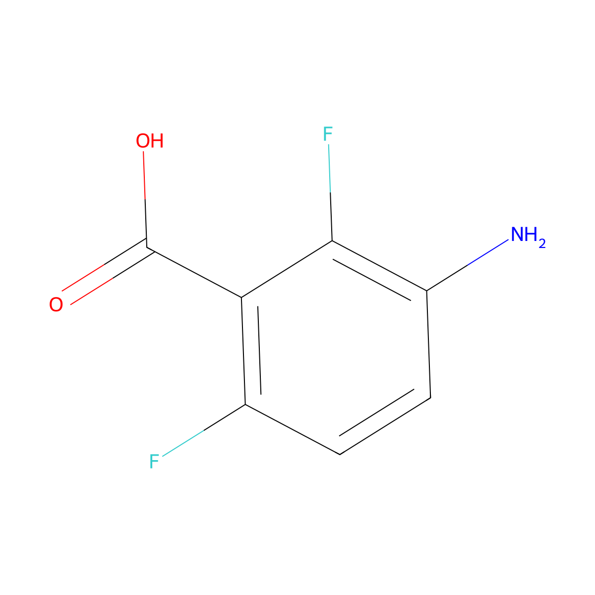 3-Amino-2,6-difluorobenzoic acid molecular structure, CAS 83141-11-1