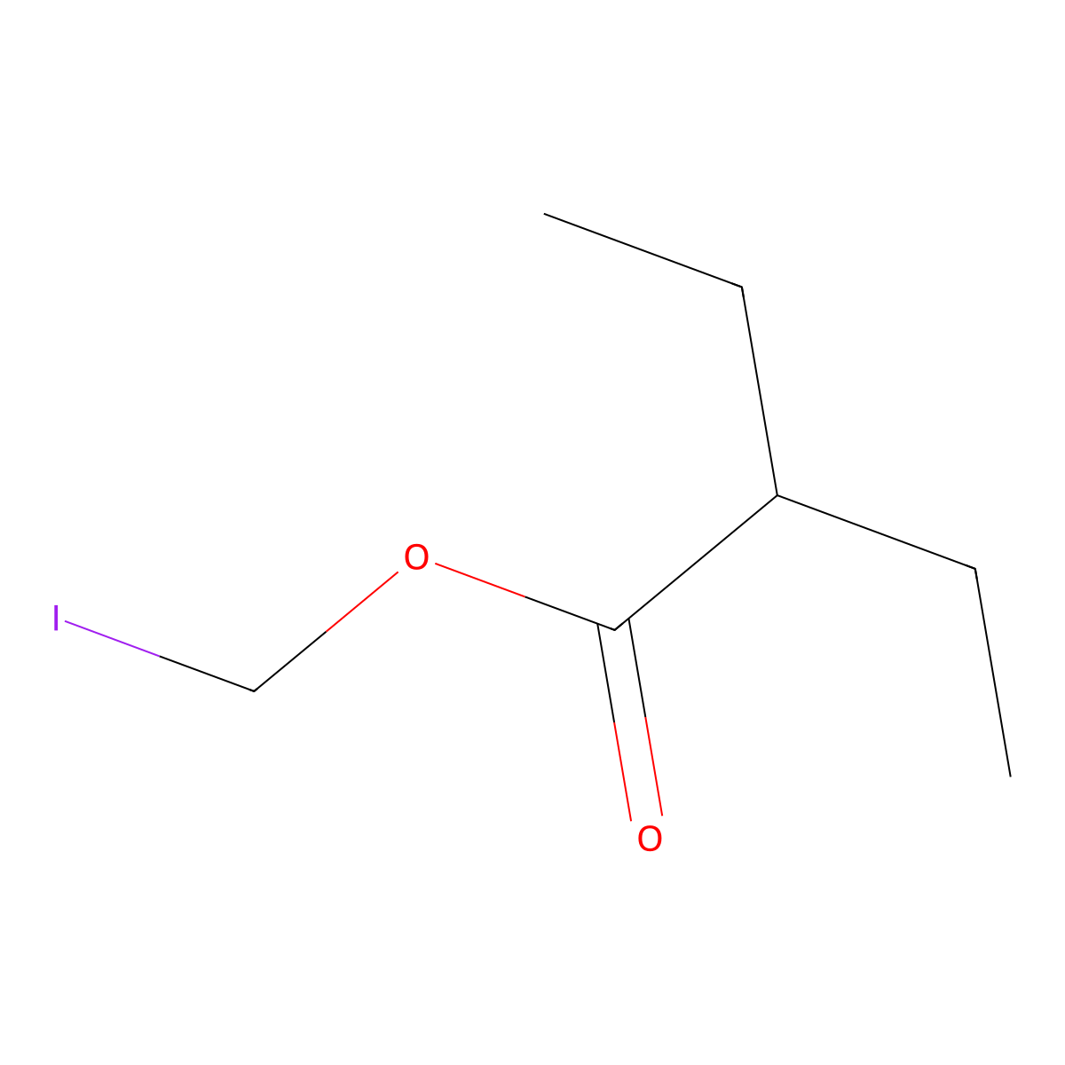 Iodomethyl 2-ethylbutanoate molecular structure, CAS 83141-96-2