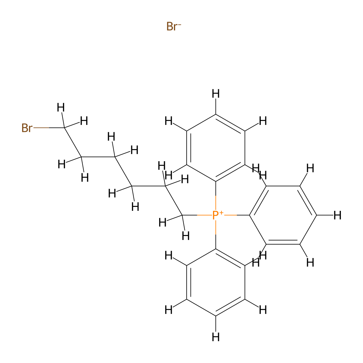Phosphonium, (6-bromohexyl)triphenyl-, bromide molecular structure, CAS 83152-22-1