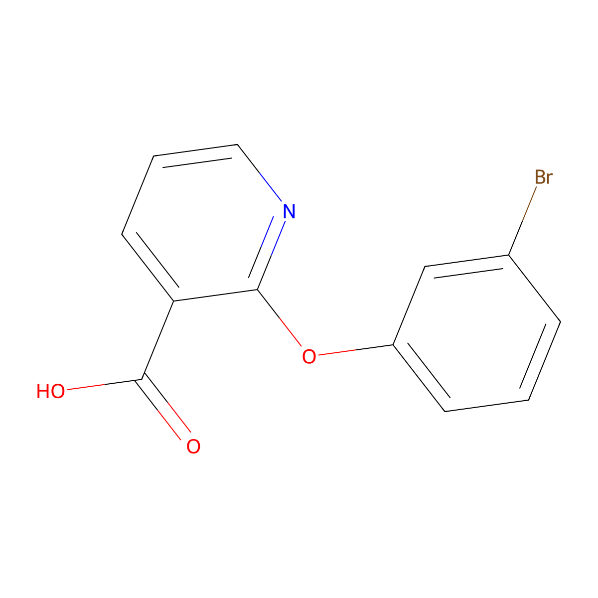 2-(3-Bromophenoxy)pyridine-3-carboxylic acid molecular structure, CAS 83164-82-3