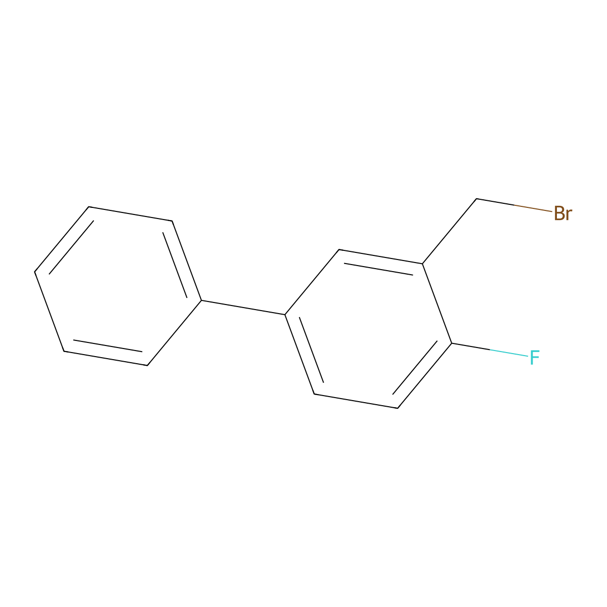 3-(Bromomethyl)-4-fluoro-1,1'-biphenyl molecular structure, CAS 83169-78-2