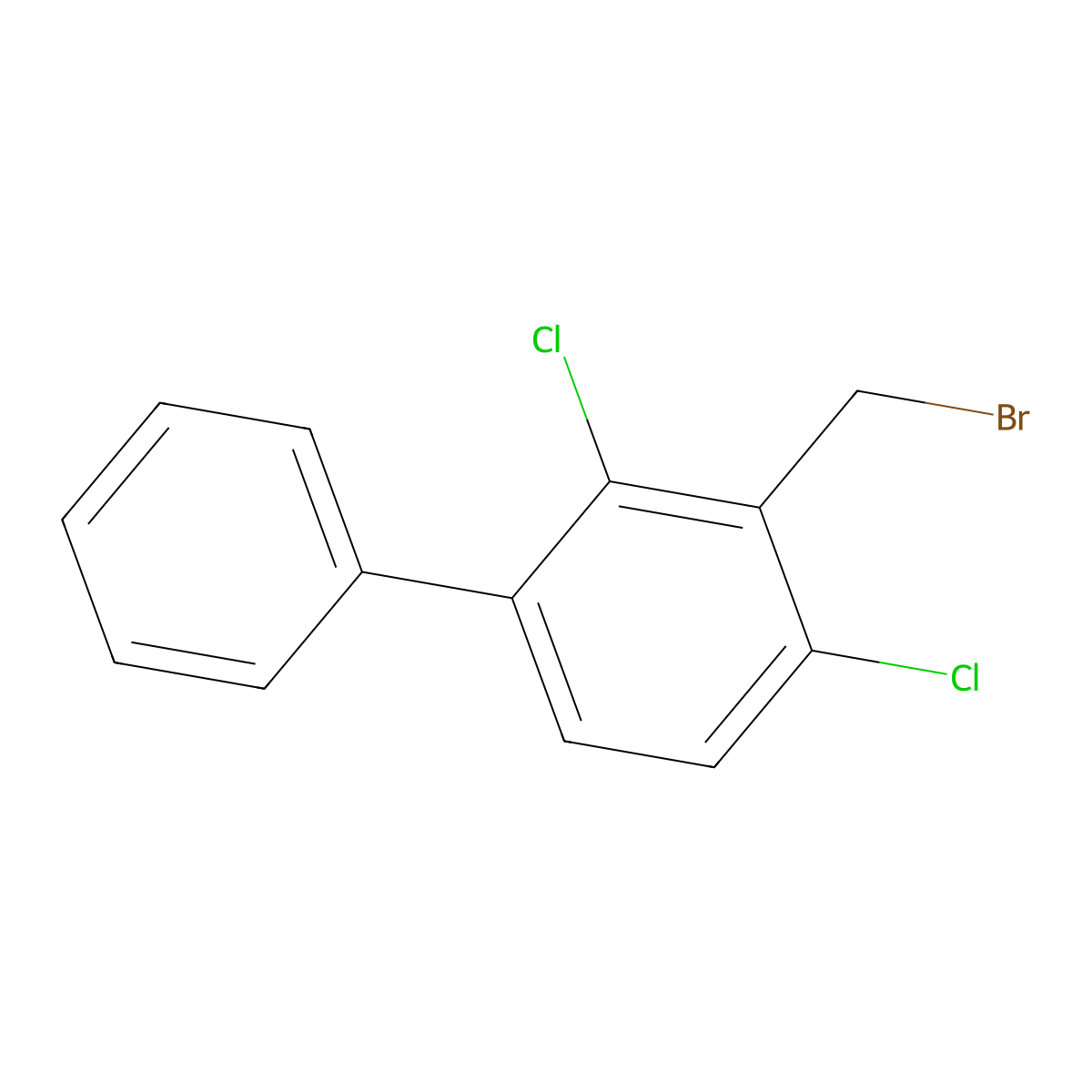 3-(Bromomethyl)-2,4-dichloro-1,1'-biphenyl molecular structure, CAS 83169-83-9
