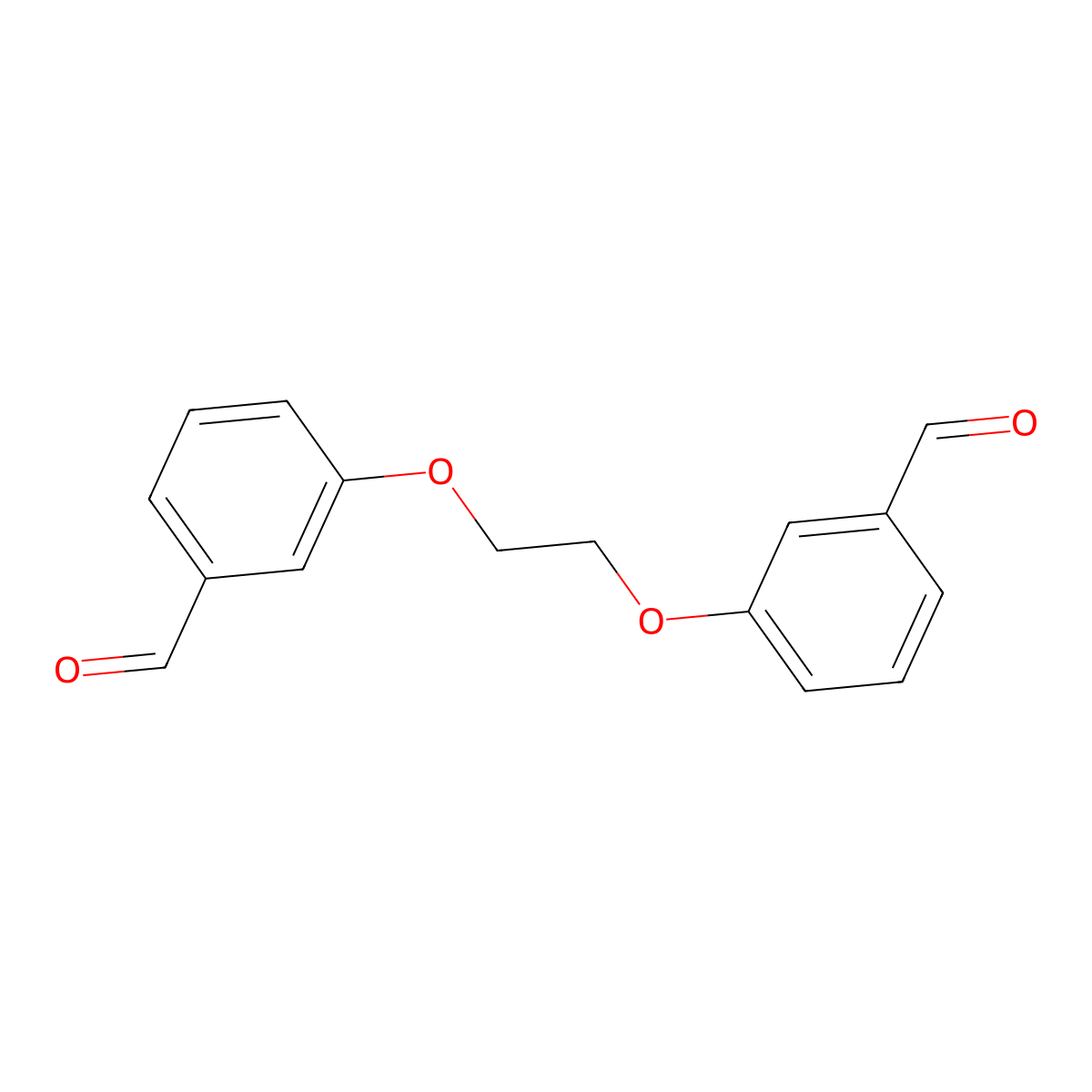 3-[2-(3-Formylphenoxy)ethoxy]benzaldehyde molecular structure, CAS 83169-98-6