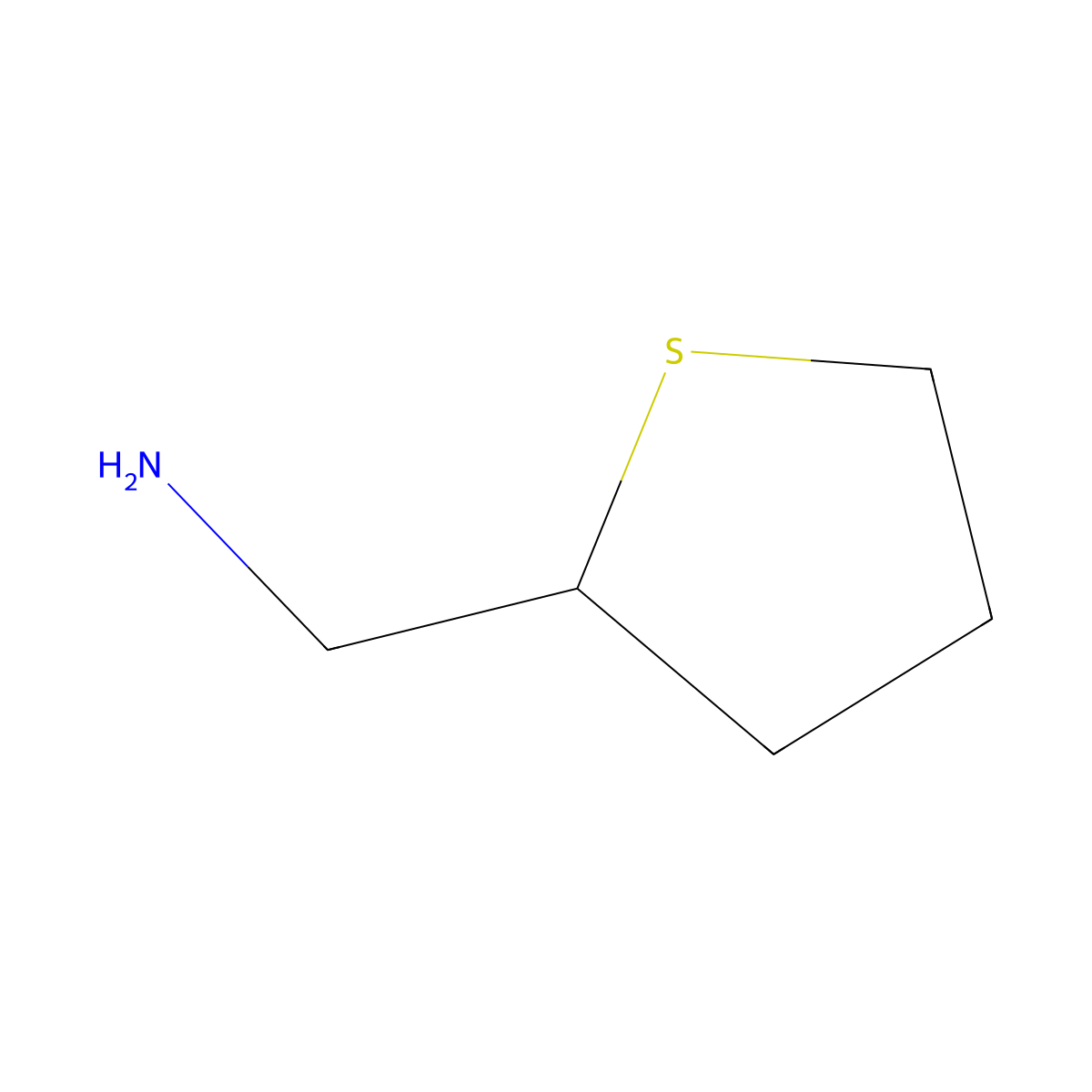 Tetrahydro-2-thiophenemethanamine molecular structure, CAS 83171-40-8