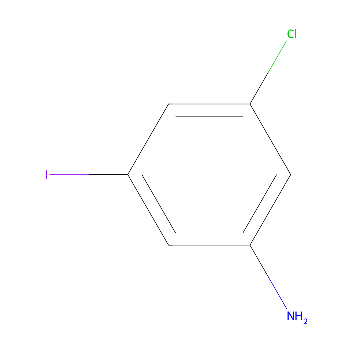 3-Chloro-5-iodoaniline molecular structure, CAS 83171-49-7