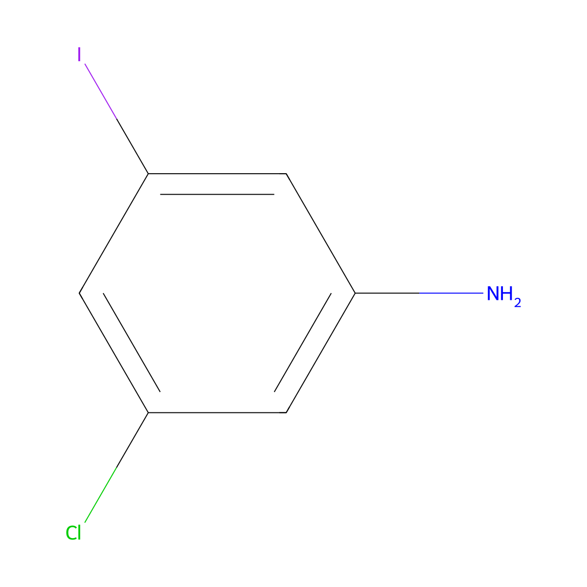 3-Chloro-5-iodoaniline molecular structure, CAS 83171-49-7